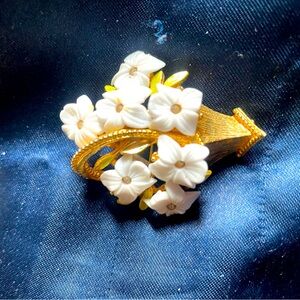 Beautiful Flower Basket Brooch